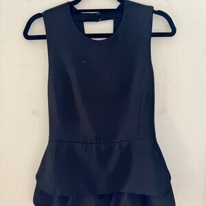 BCBGMaxAzria open back peplum top